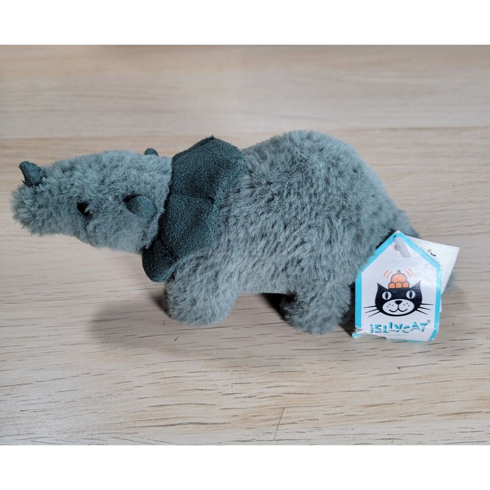 Jellycat Mini Fossily Triceratops Plush Dinosaur Stuff Animal Retired w/ Tags